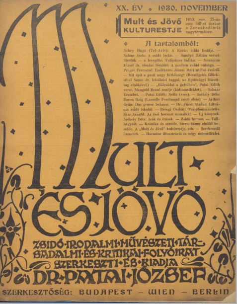 Mult &eacute;s J&ouml;vő 20. &eacute;vf. (1930. november)