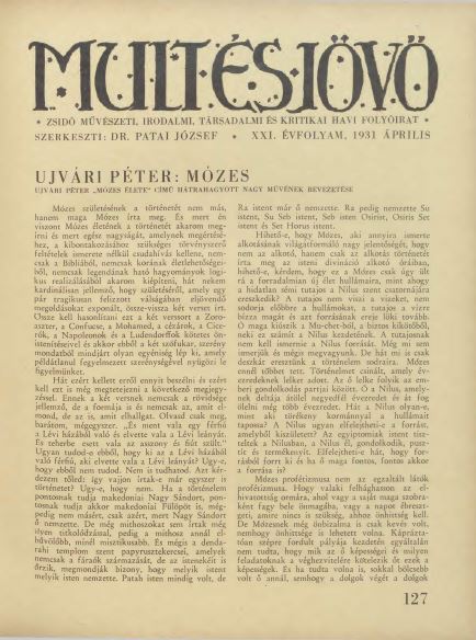 Mult &eacute;s J&ouml;vő 21. &eacute;vf. (1931. &aacute;prilis)