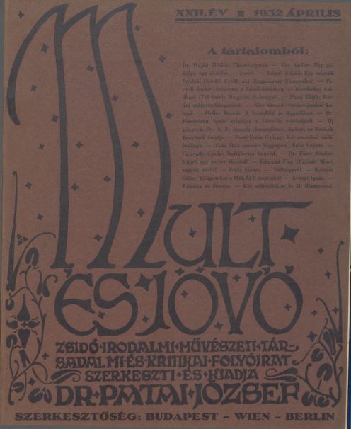 Mult &eacute;s J&ouml;vő 22. &eacute;vf. (1932. &aacute;prilis)