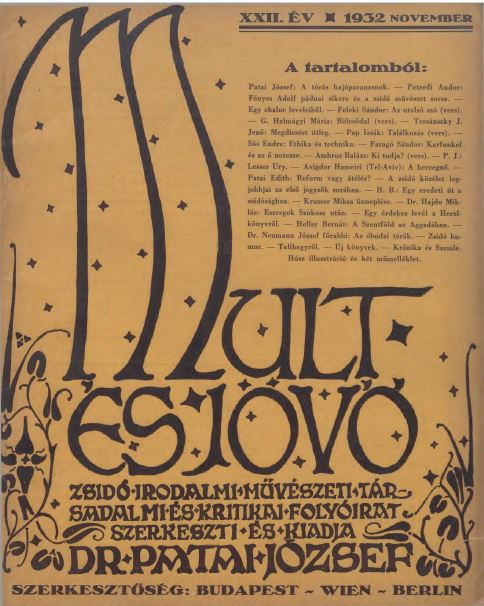 Mult &eacute;s J&ouml;vő 22. &eacute;vf. (1932. november)
