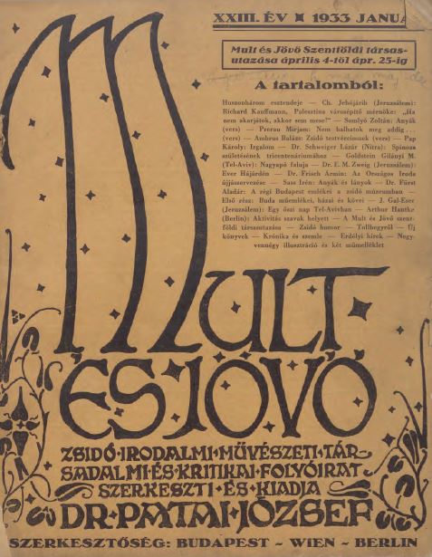 Mult &eacute;s J&ouml;vő 23. &eacute;vf. (1933. janu&aacute;r)