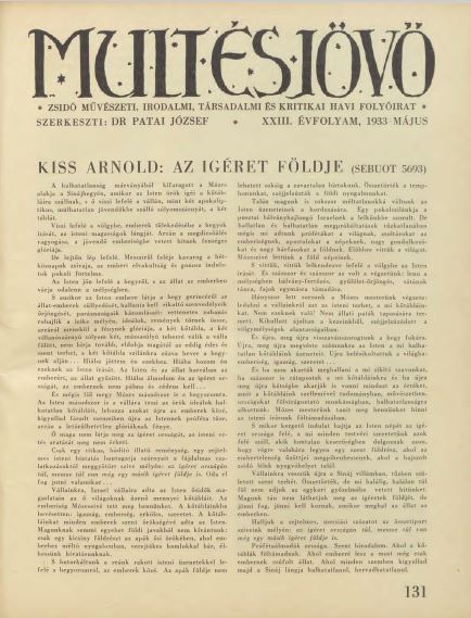 Mult &eacute;s J&ouml;vő 23. &eacute;vf. (1933. m&aacute;jus)