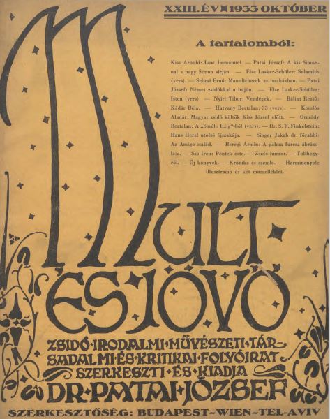 Mult &eacute;s J&ouml;vő 23. &eacute;vf. (1933. okt&oacute;ber)