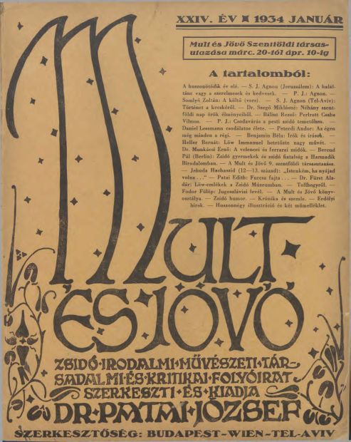 Mult &eacute;s J&ouml;vő 24. &eacute;vf. (1934. janu&aacute;r)